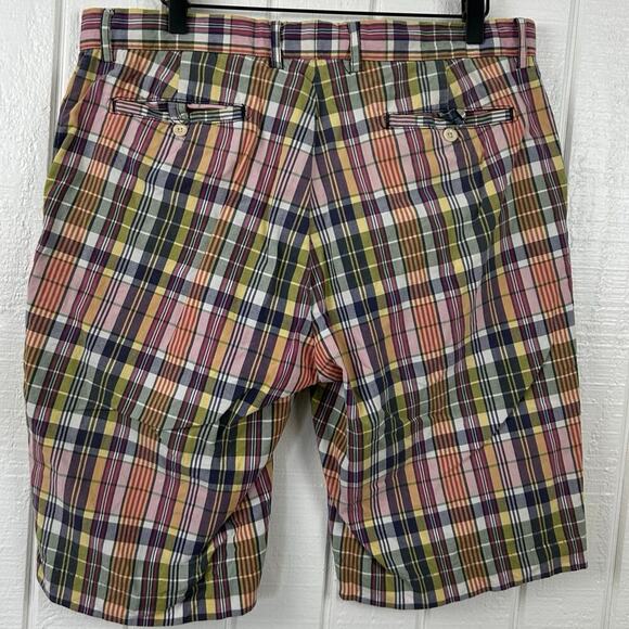 Ralph Lauren Polo Men Plaid Cotton Shorts Green Preppy Casual Size 34 Inseam 12” - Picture 5 of 5